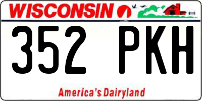 WI license plate 352PKH