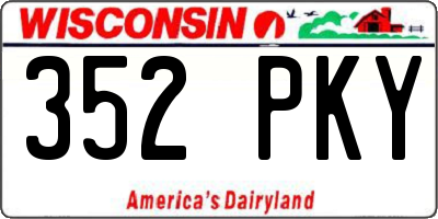 WI license plate 352PKY