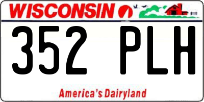 WI license plate 352PLH