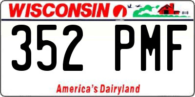 WI license plate 352PMF