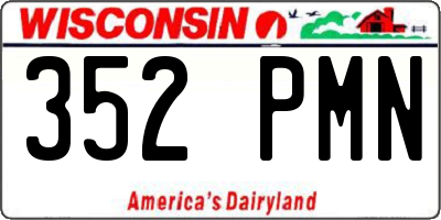 WI license plate 352PMN
