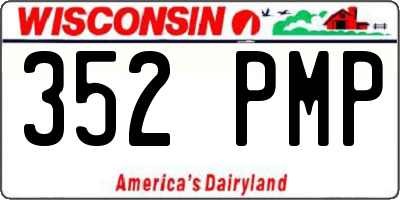 WI license plate 352PMP