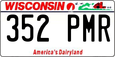 WI license plate 352PMR