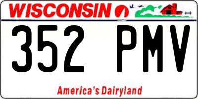 WI license plate 352PMV