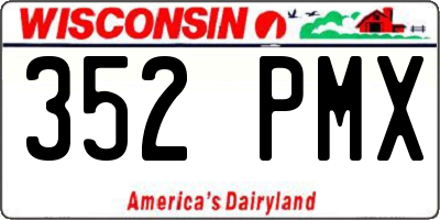 WI license plate 352PMX