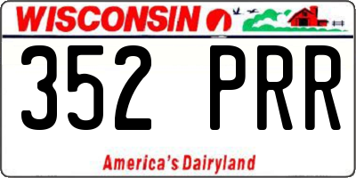 WI license plate 352PRR