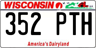WI license plate 352PTH