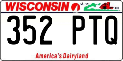 WI license plate 352PTQ