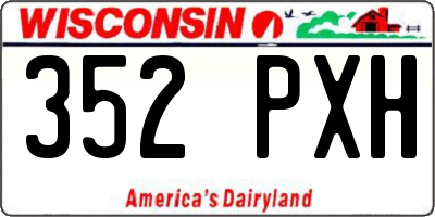 WI license plate 352PXH