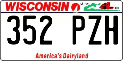 WI license plate 352PZH