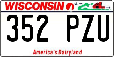 WI license plate 352PZU