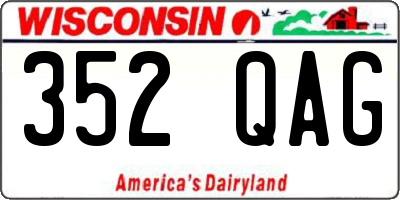 WI license plate 352QAG