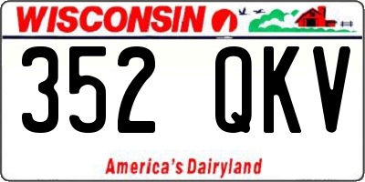 WI license plate 352QKV