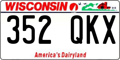 WI license plate 352QKX