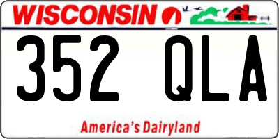 WI license plate 352QLA