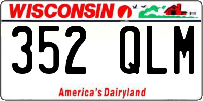 WI license plate 352QLM