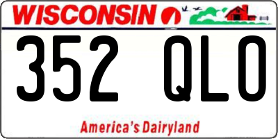 WI license plate 352QLO