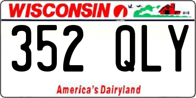 WI license plate 352QLY