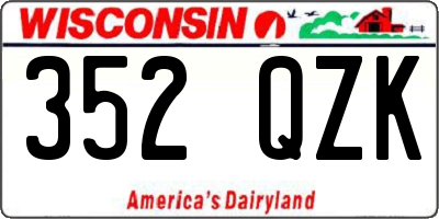 WI license plate 352QZK