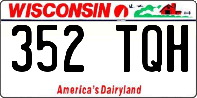 WI license plate 352TQH