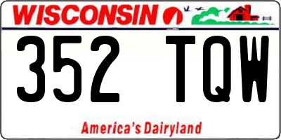 WI license plate 352TQW