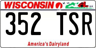 WI license plate 352TSR