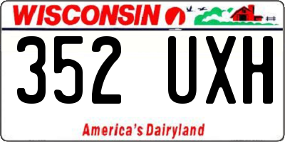 WI license plate 352UXH