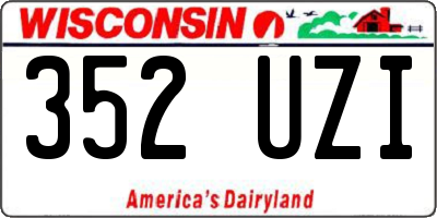 WI license plate 352UZI
