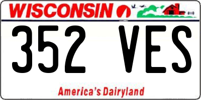 WI license plate 352VES
