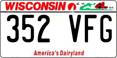 WI license plate 352VFG