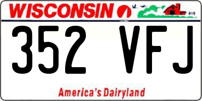 WI license plate 352VFJ