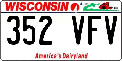 WI license plate 352VFV