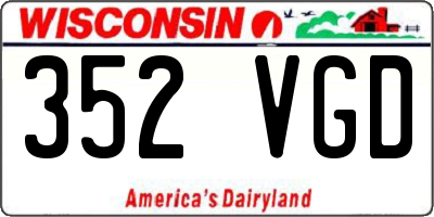 WI license plate 352VGD