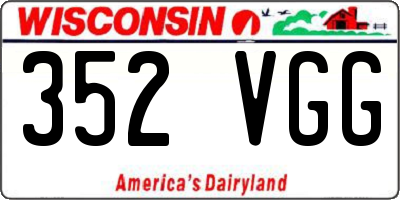 WI license plate 352VGG