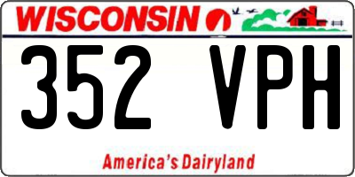 WI license plate 352VPH