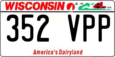 WI license plate 352VPP