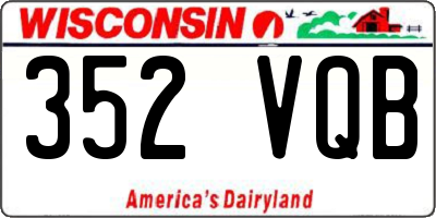 WI license plate 352VQB