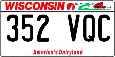 WI license plate 352VQC