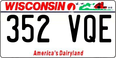 WI license plate 352VQE