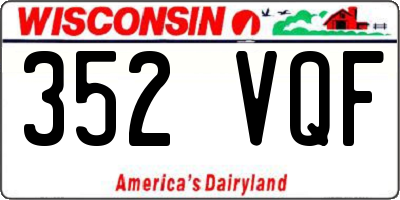 WI license plate 352VQF