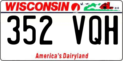WI license plate 352VQH