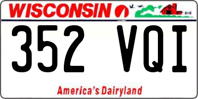 WI license plate 352VQI