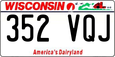WI license plate 352VQJ