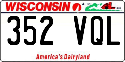 WI license plate 352VQL