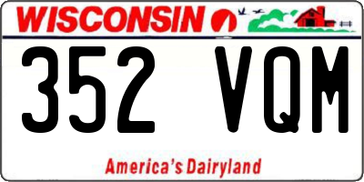 WI license plate 352VQM