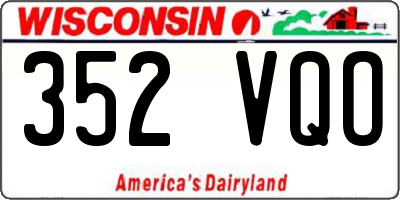 WI license plate 352VQO