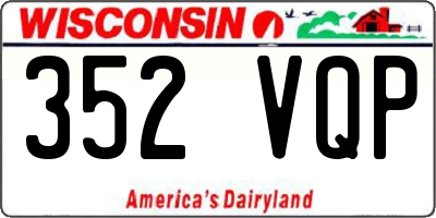 WI license plate 352VQP