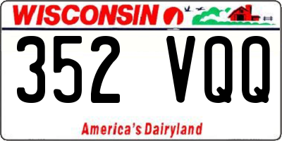 WI license plate 352VQQ