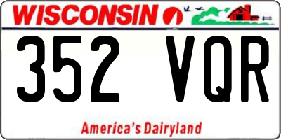 WI license plate 352VQR
