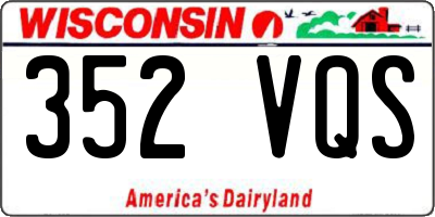 WI license plate 352VQS